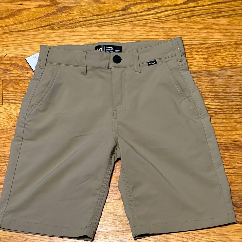 Size 10 Khaki shorts, Hurley, Nike